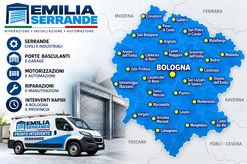 Zone di intervento Bologna e provincia