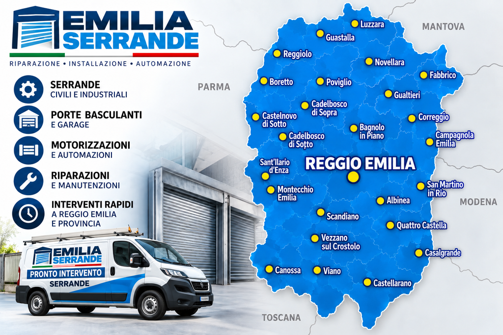 zone di intervento Reggio Emilia e provincia
