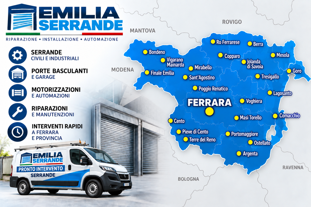 Zone di intervento Ferrara e province